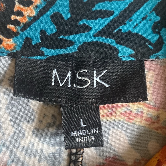 MSK PAISLEY PRINT 3/4 SLEEVE O-RING ZIP SIZE LARGE 🌟EUC🌟 - Picture 10 of 14